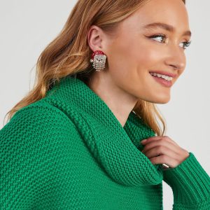 Santa Claus Rhinestone Earrings