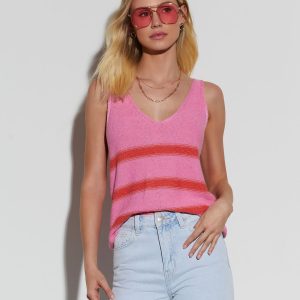 Arthur Knit Cotton Blend Striped Tank