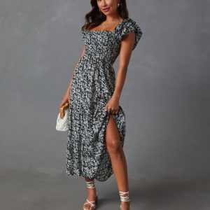 Fables Tiered Smocked Maxi Dress