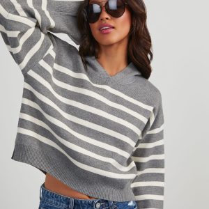 Milton Striped Hooded Sweater