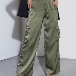 Never Impossible Satin Cargo Pants