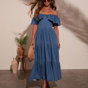 Penelope Chambray Midi Dress