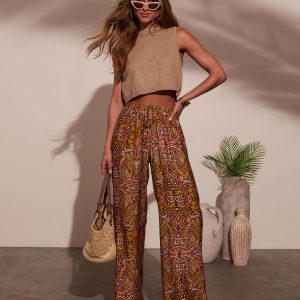 Sun Kissed Paisley Print Pants