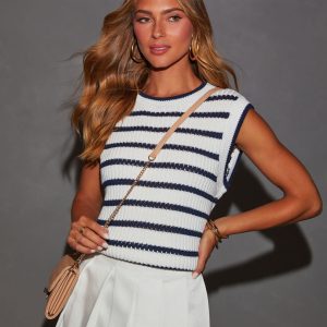 Luce Striped Sleeveless Top