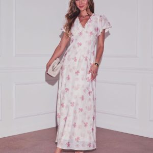 Lorrie Floral Jacquard Maxi Dress