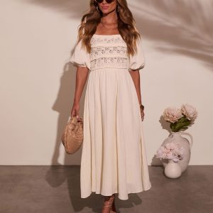Mystic Dawn Peasant Maxi Dress