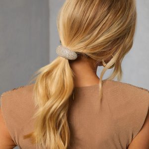 Lunette Rhinestone Embellished Pony Cuff