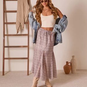 Range Romance Drawstring Maxi Skirt