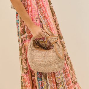 Harissa Knotted Raffia Bag