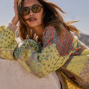 Ferrell Printed Open Front Cardigan