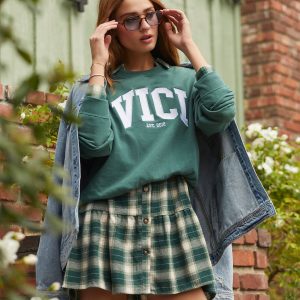 VICI Oversized Crew Neck Sweater