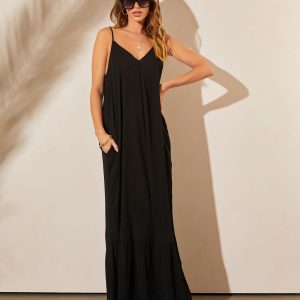 Kimonie Pocketed Maxi Dress
