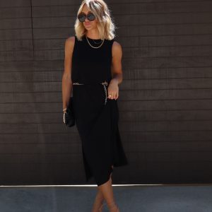 Dede Side Slit Midi Dress