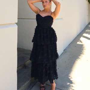 Faded Florals Chiffon Midi Dress