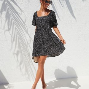 Angelonia Floral Babydoll Dress